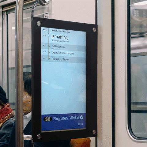 Wabtec Transit Rail Passenger Information and Video Security iSmart Display