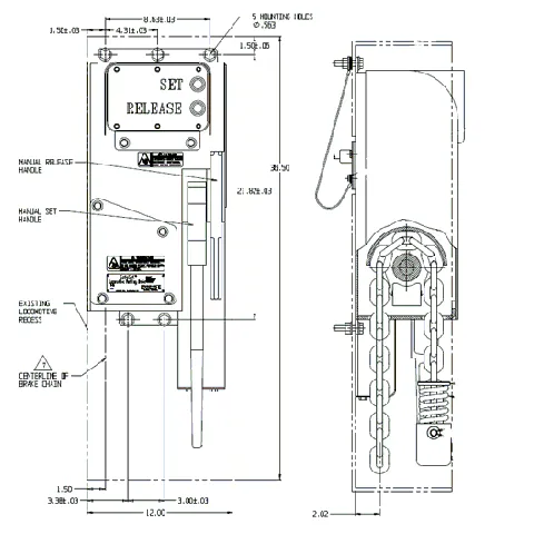 Locomotive Parking Brake - SafeSet 393 Series