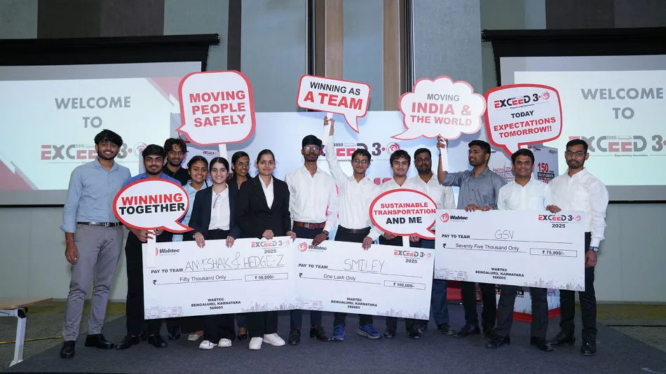 Wabtec Announces Winners for Its "Exceed 3.0 Campus Challenge" in India